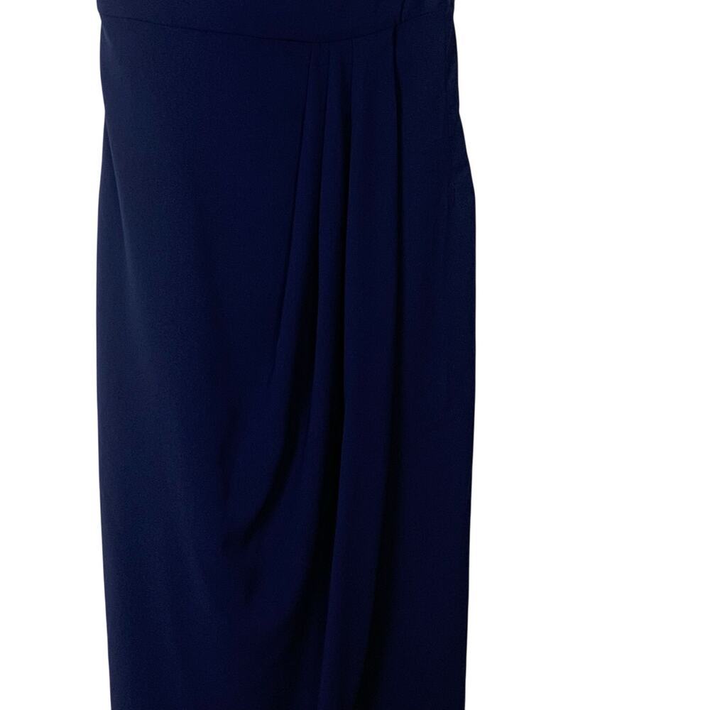 AAkaa Navy Blue Strapless Tulip Dress Size Medium - Picture 3 of 11